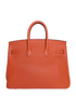 Hermès Birkin 25 in Orange Swift Leather, back view